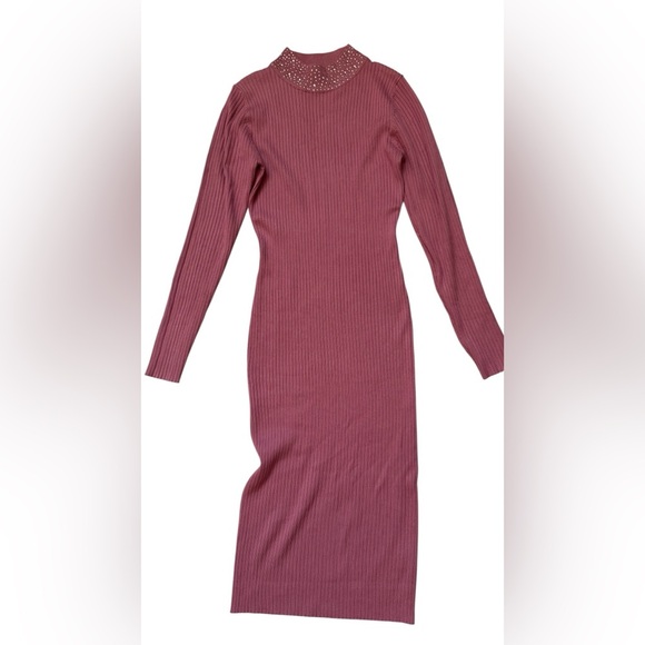 Emma & Posh Sheath Sweater Dress Large Long Sleeve Mock Neck - Picture 1 of 5